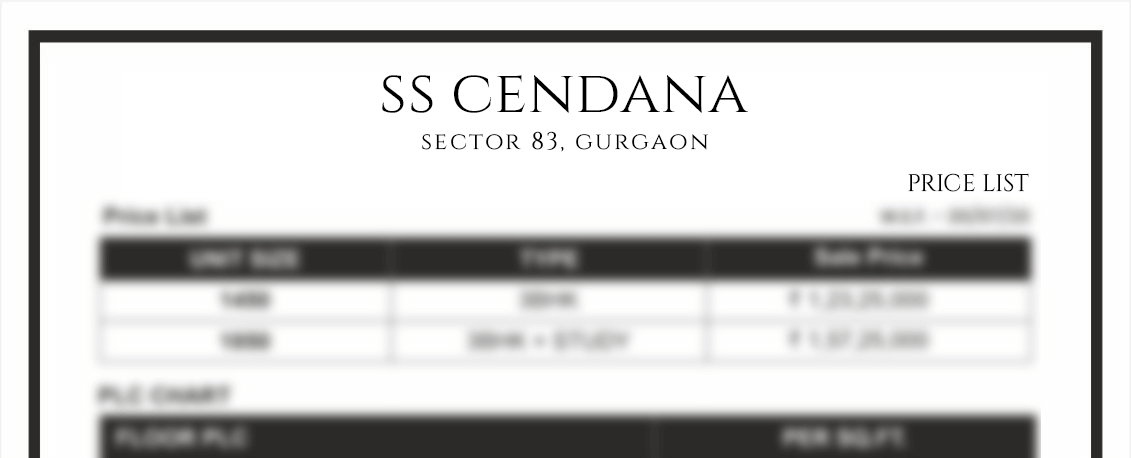 SS Cendana Gurgaon floor plan